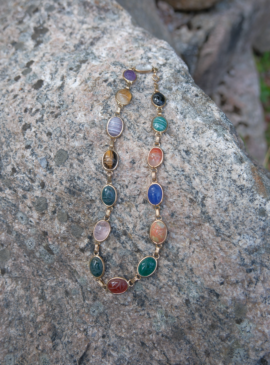 Reuben Gold-Filled Scarab Necklace