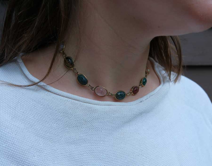 Reuben Gold-Filled Scarab Necklace