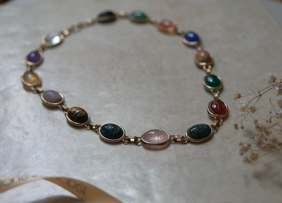 Reuben Gold-Filled Scarab Necklace