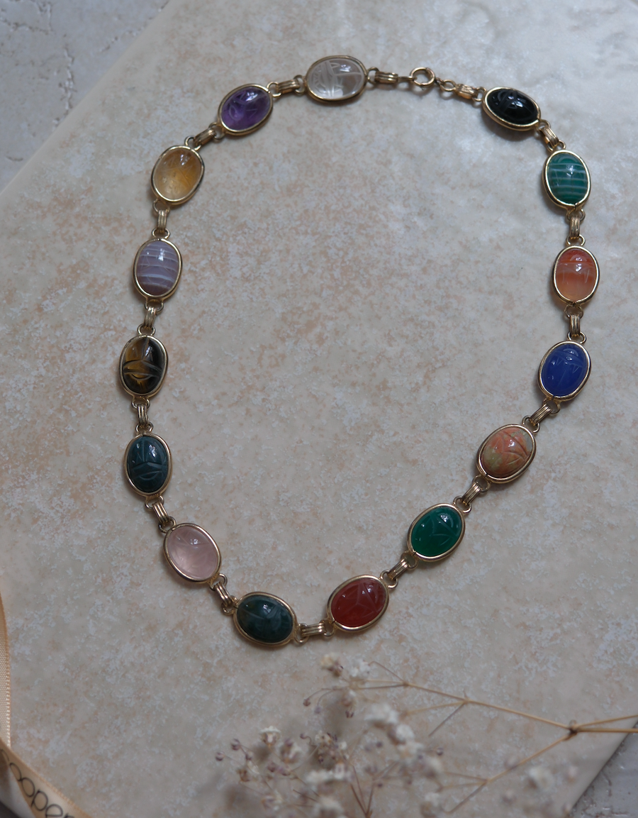 Reuben Gold-Filled Scarab Necklace