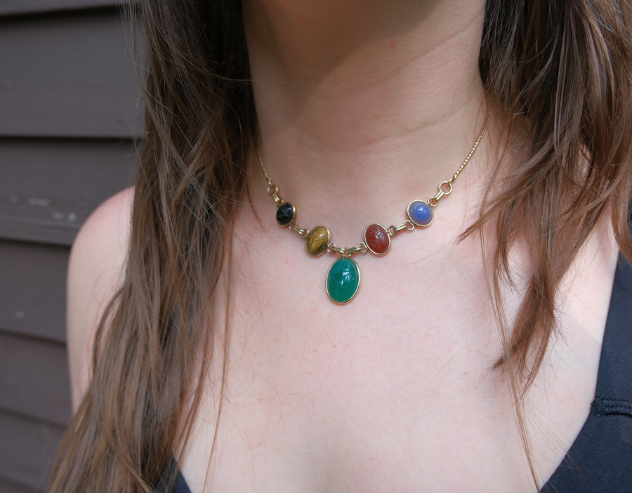 Layla Gold-Filled Scarab Lariat