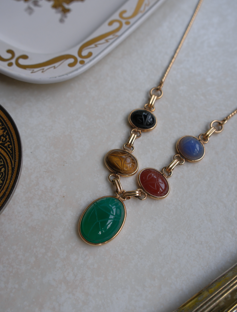 Layla Gold-Filled Scarab Lariat
