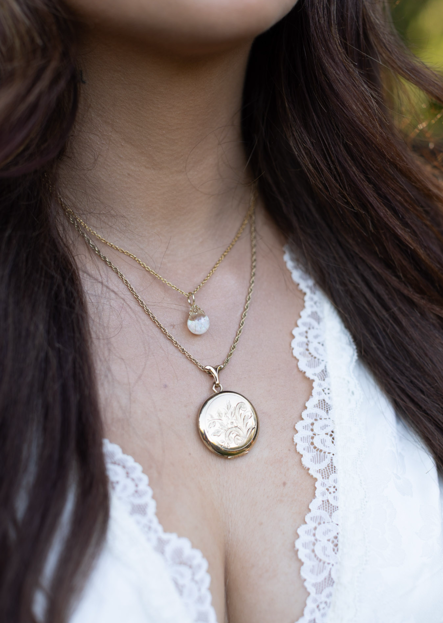 Sabina Gold-Filled Flower Locket