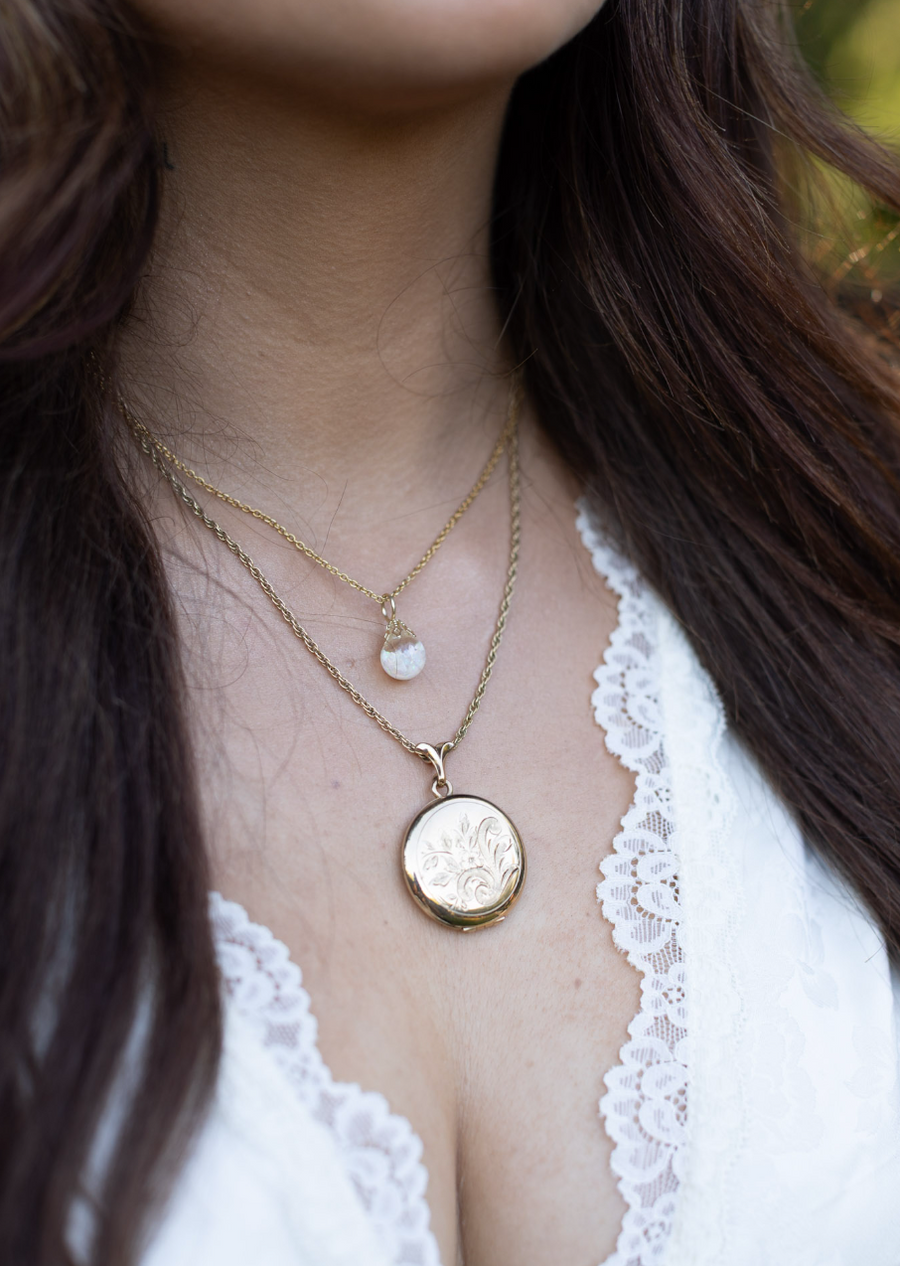 Sabina Gold-Filled Flower Locket