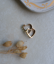 Peridot 14K Heart Huggies
