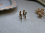 Vintage 14K Topaz Huggies