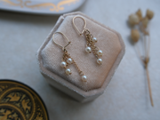 14K Doris Pearl Dangle Earrings