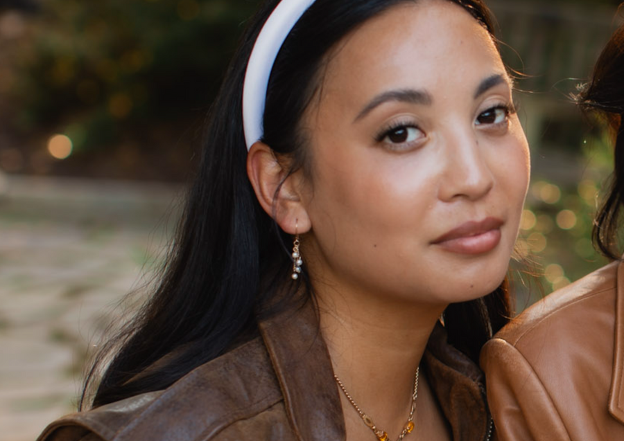14K Doris Pearl Dangle Earrings