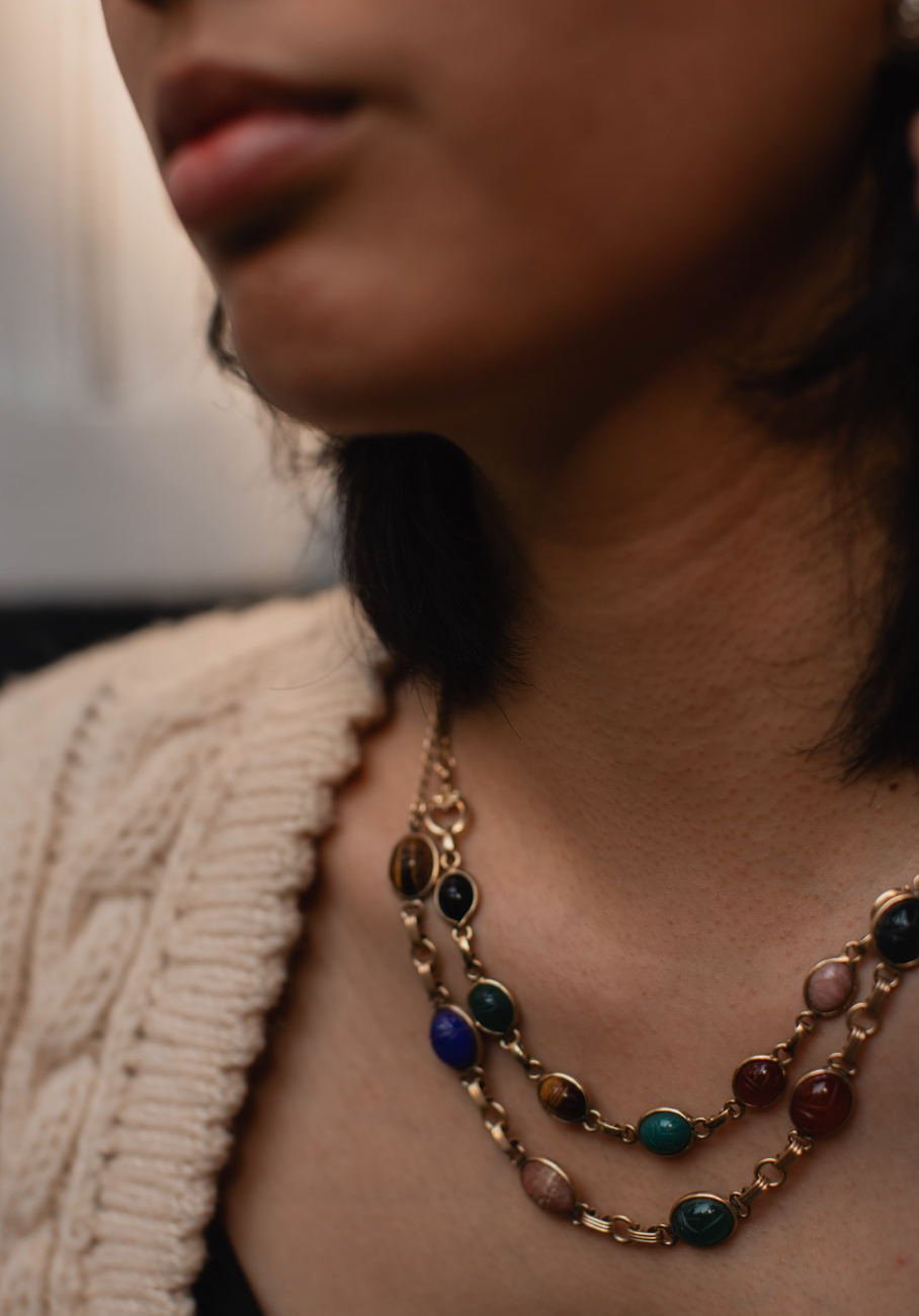 Frank Gold-Filled Scarab Necklace