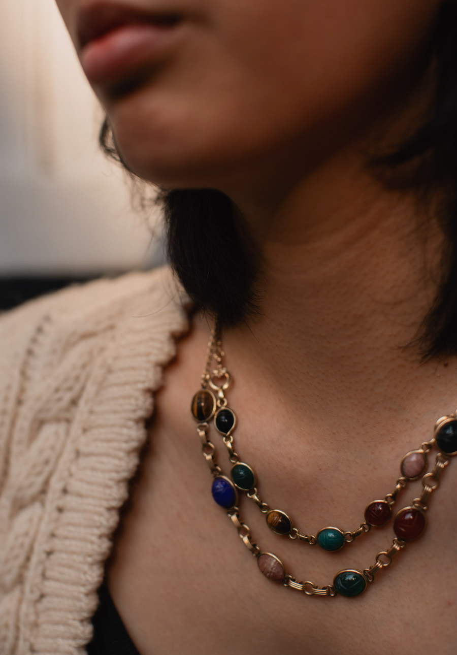 Herline Gold-Filled Scarab Necklace