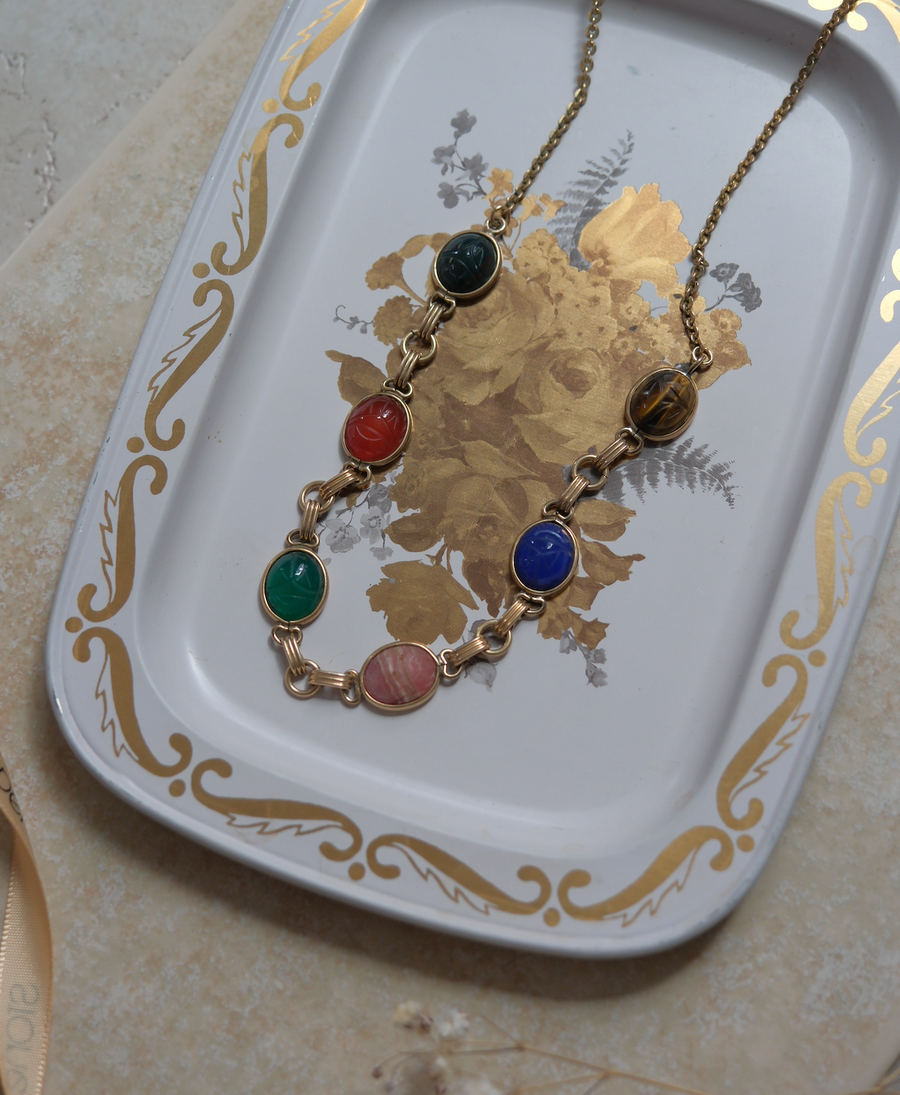 Herline Gold-Filled Scarab Necklace
