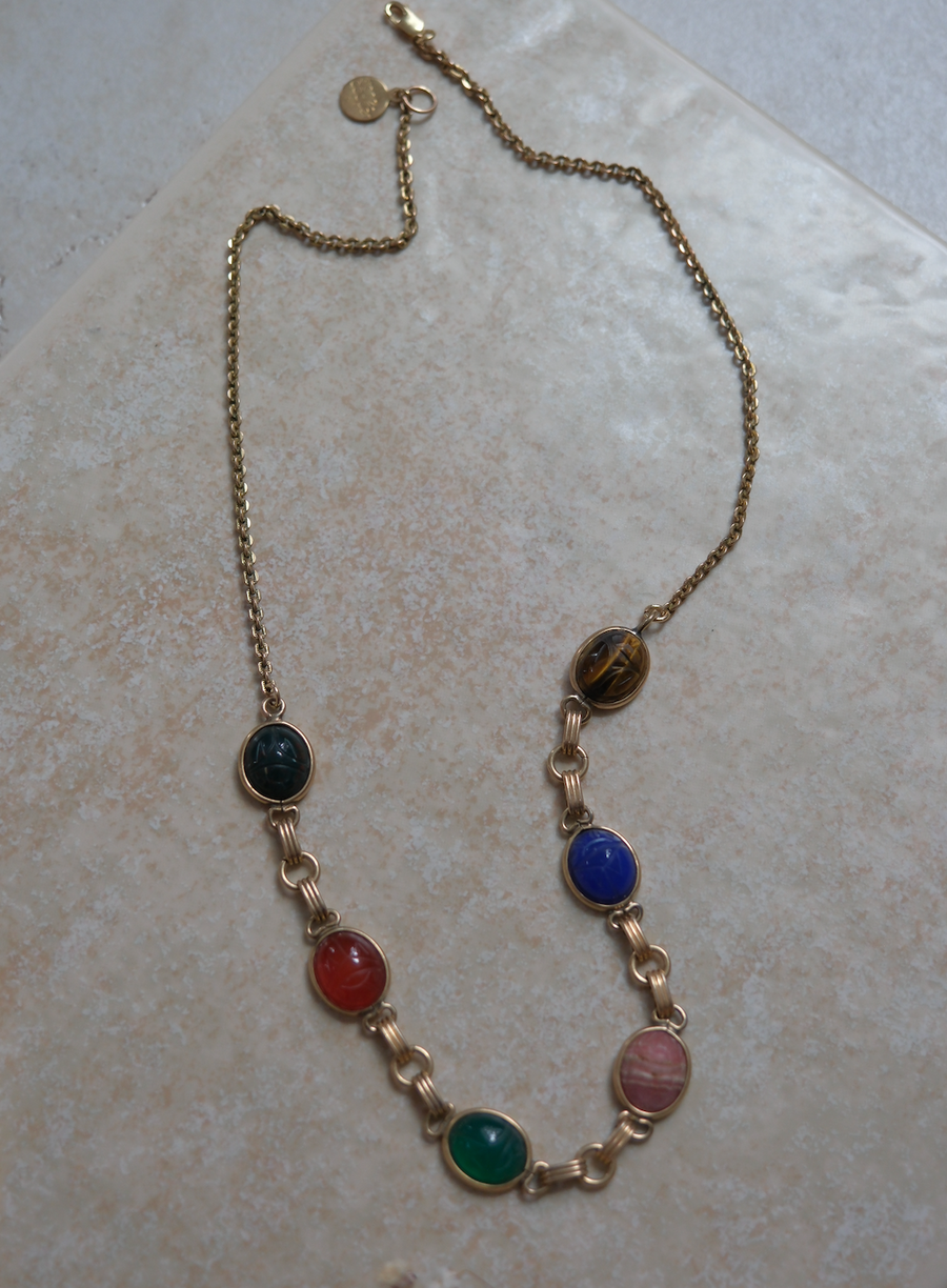 Herline Gold-Filled Scarab Necklace