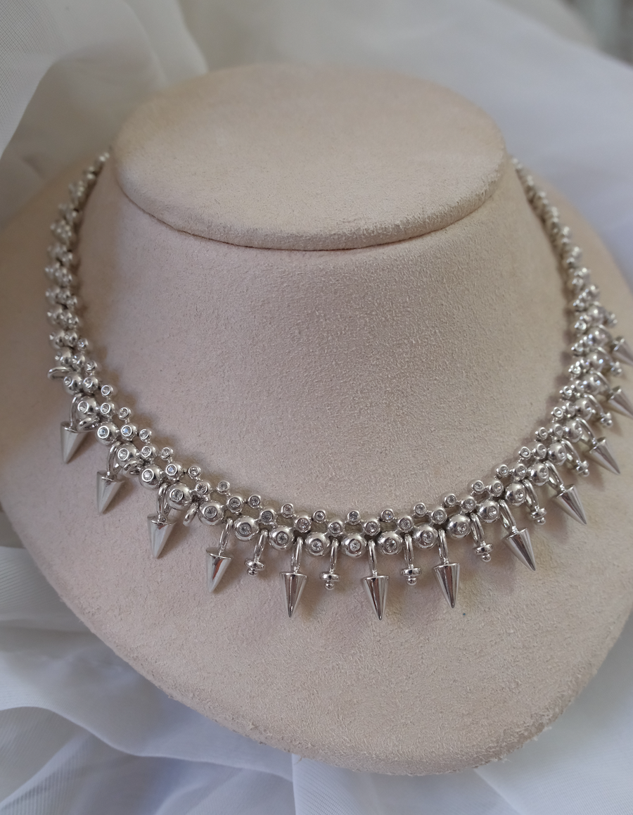 Vintage Cristalina Spike Necklace