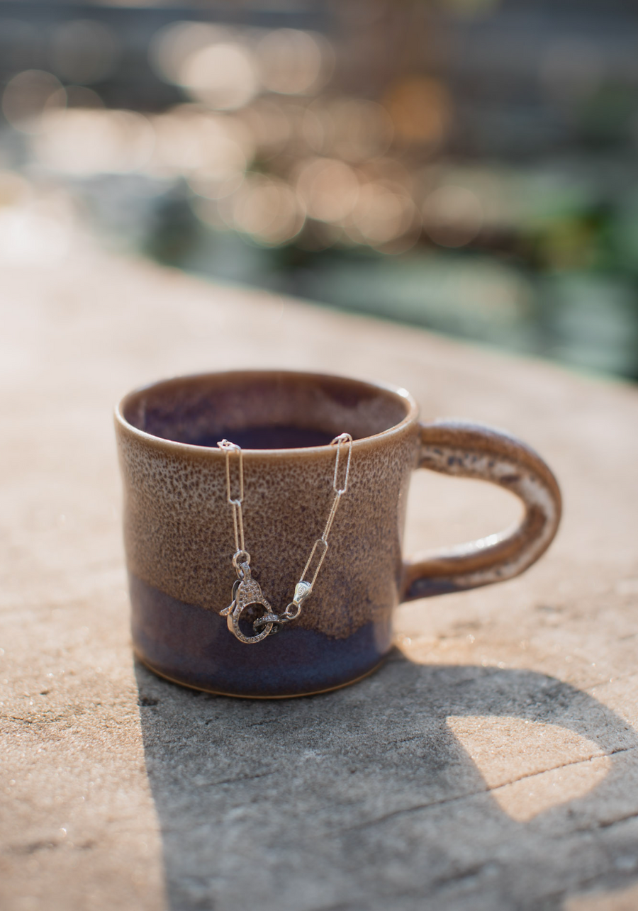 Miriam Sterling Diamond Clasp Necklace