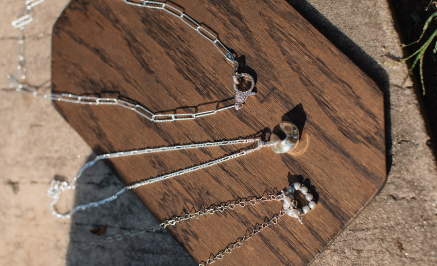 Miriam Sterling Diamond Clasp Necklace