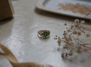 10K Emerald Cluster Estate Ring (8)