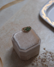10K Emerald Cluster Estate Ring (8)