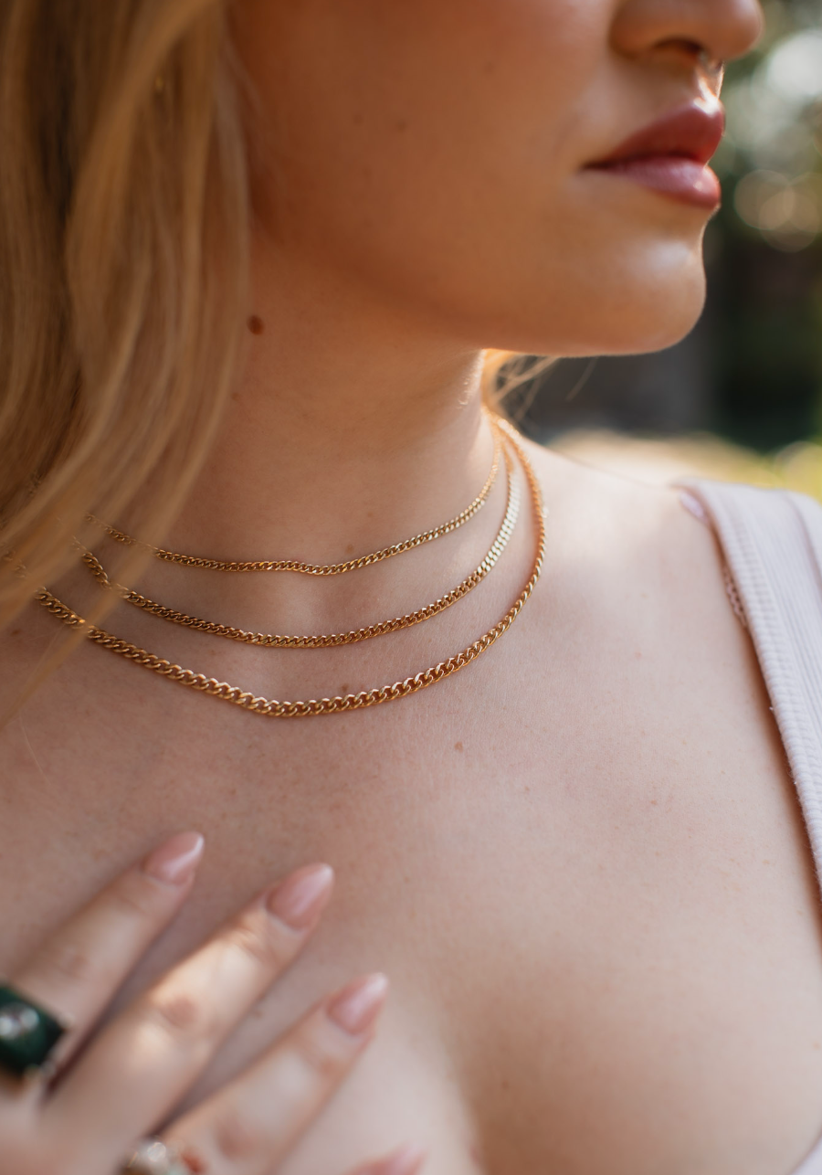 Gold Filled 3-Strand Olivia Necklace