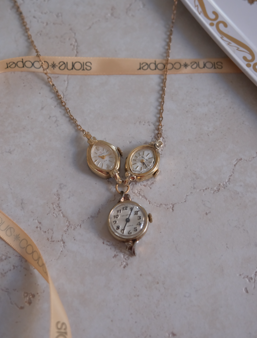 Through the Hours - Vintage Watch Necklace - Stone Cooper