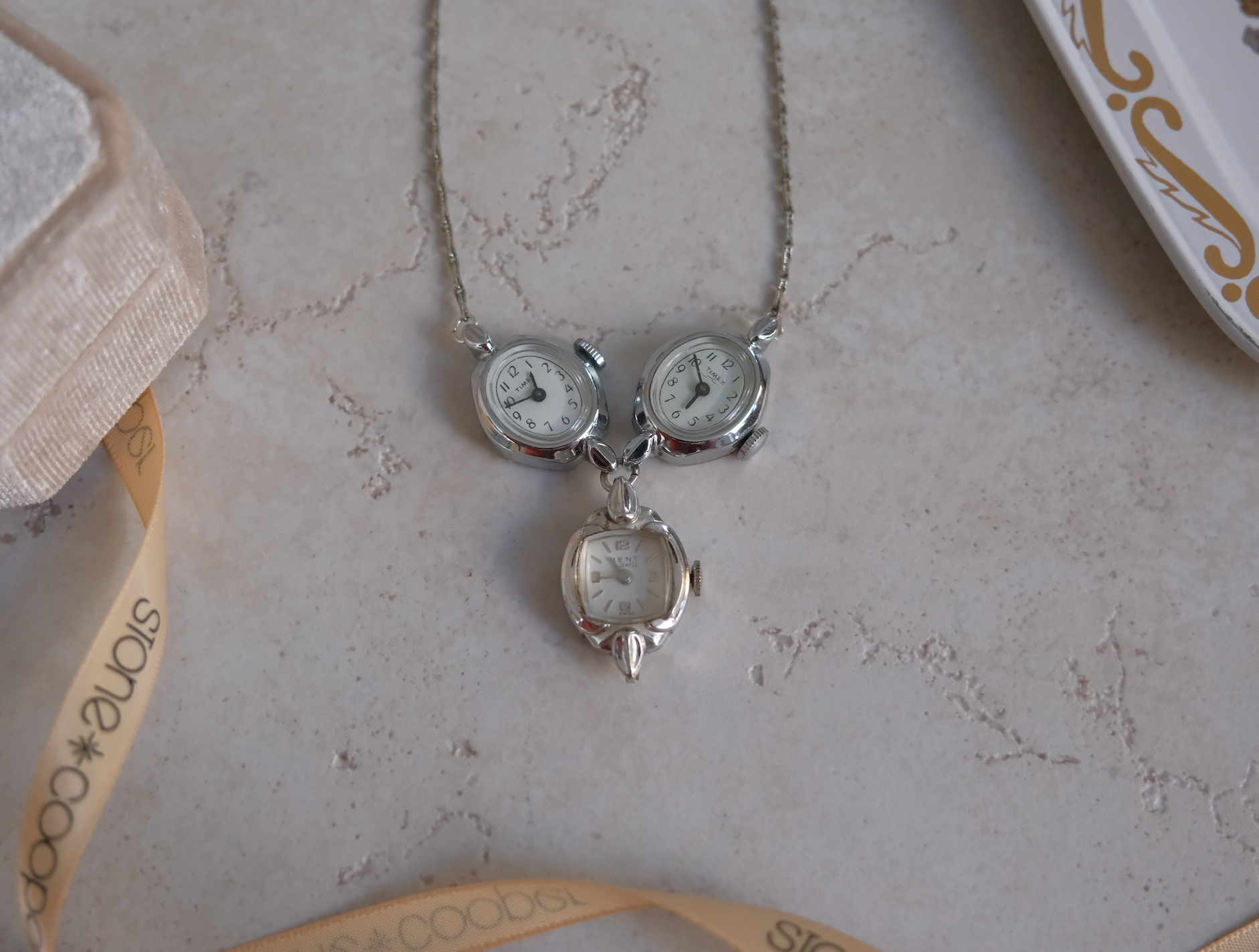 The Turning Hour - Vintage Watch Necklace - Stone Cooper