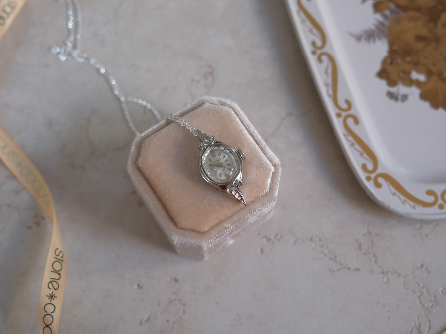 Hourbound - Vintage Diamond Watch Necklace - Stone Cooper