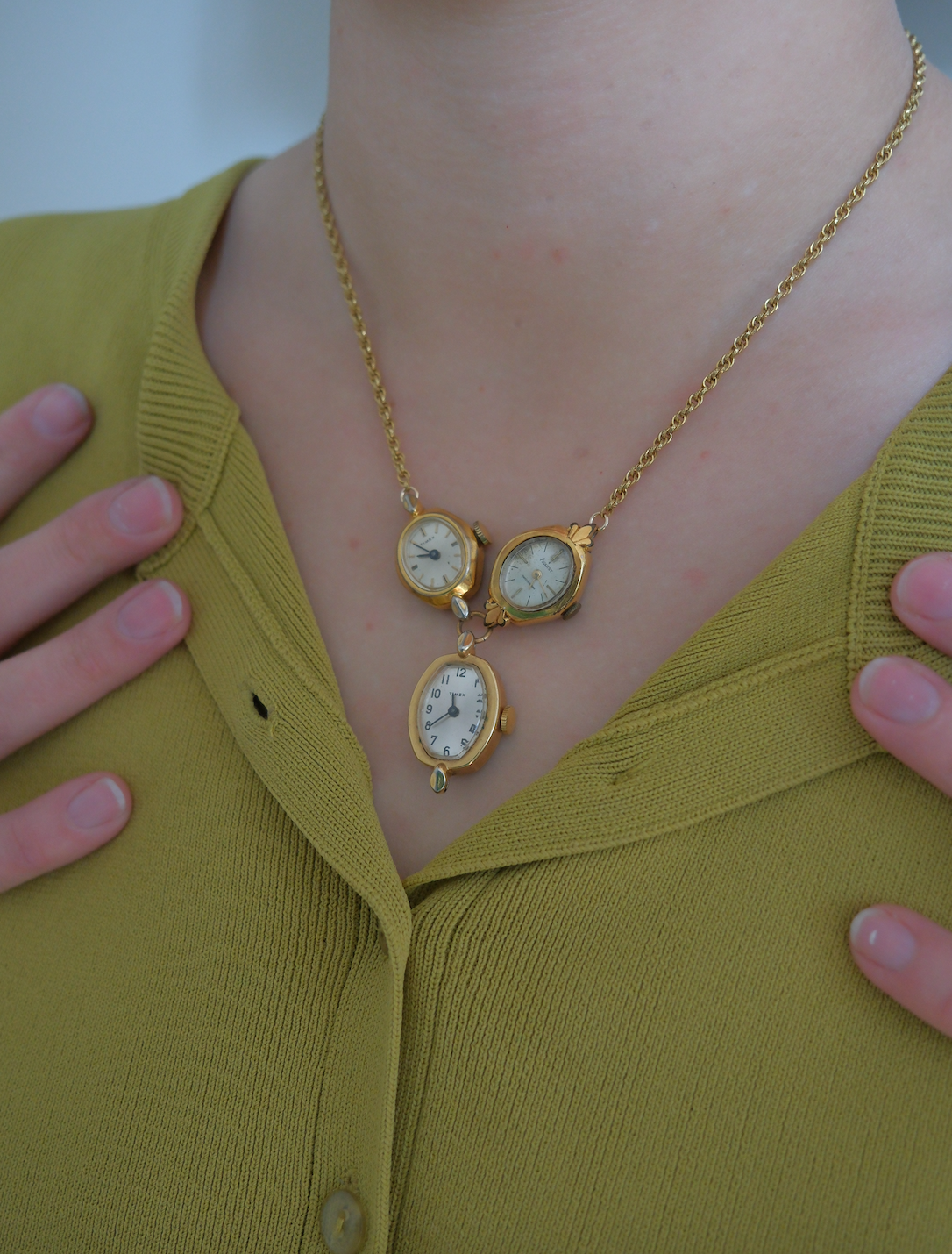 Fortune's Hour - Vintage Watch Necklace - Stone Cooper