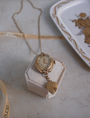 Memory in Motion- Antique Watch Locket Necklace - Stone Cooper