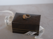 10K Gold Oval Signet Ring (7.75) - Stone Cooper