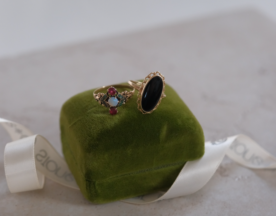 10K Vintage Onyx Ring (6.5) - Stone Cooper