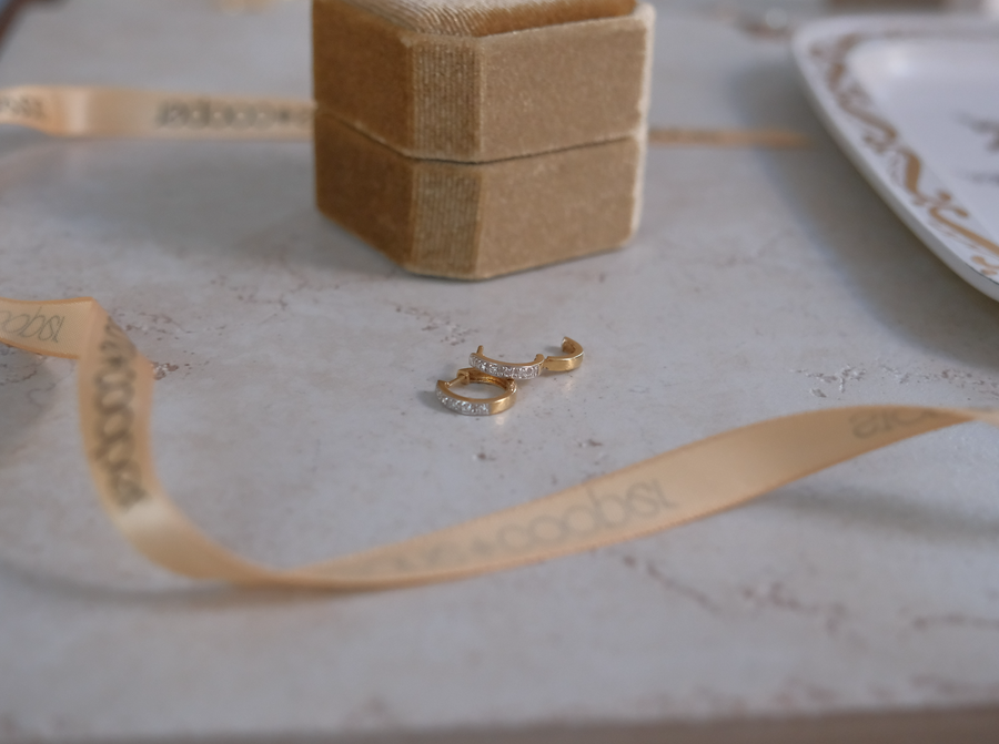 Classic 14K Vintage Diamond Huggies