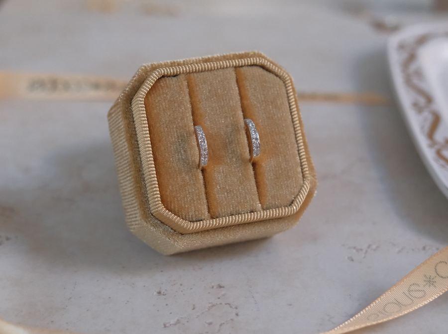 Classic 14K Vintage Diamond Huggies