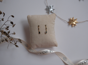 14K Gold Sapphire Vintage Dangle Earrings