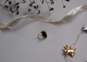 10K Vintage Onyx Ring (6.5)