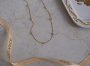 Vintage 14K Gold 26" Bead Necklace