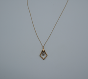 14K Vintage Diamond Lavalier Necklace