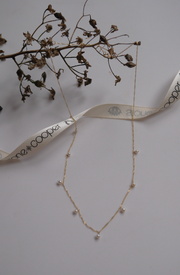 14K Pearl Cascade Drop Necklace