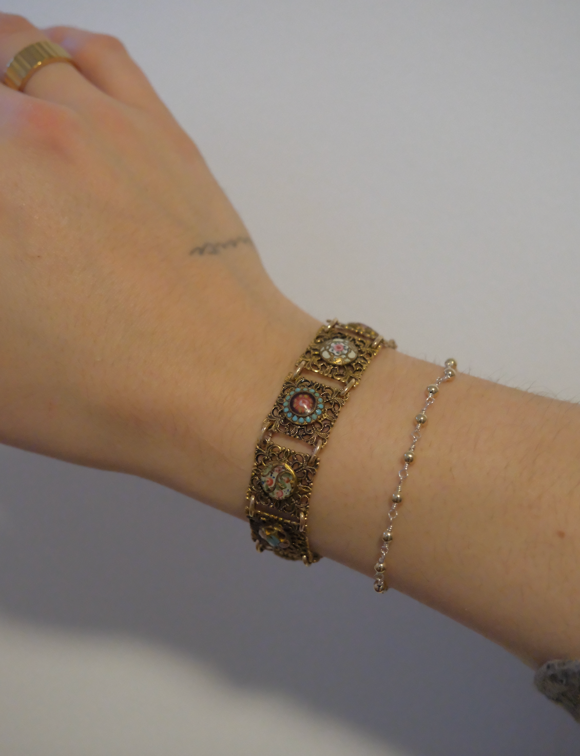 Etta Antique Enameled Bracelet