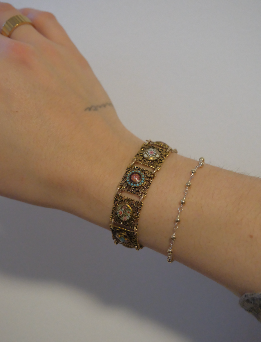 Everyday Mixed Metal Bead-Chain Bracelet