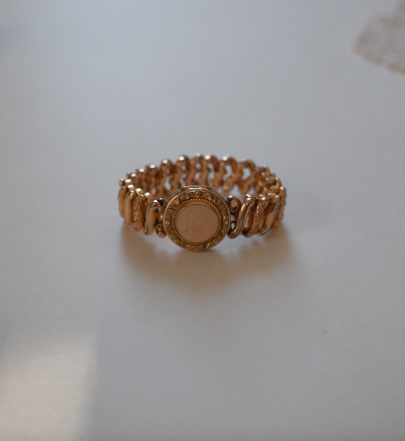 H.N. Antique Sweetheart Expansion Locket Bracelet