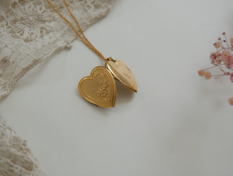 Olga Antique Heart Locket