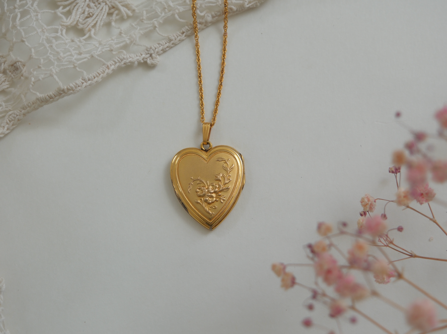 Olga Antique Heart Locket