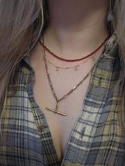 Dolores Gold-Filled T-Bar Necklace