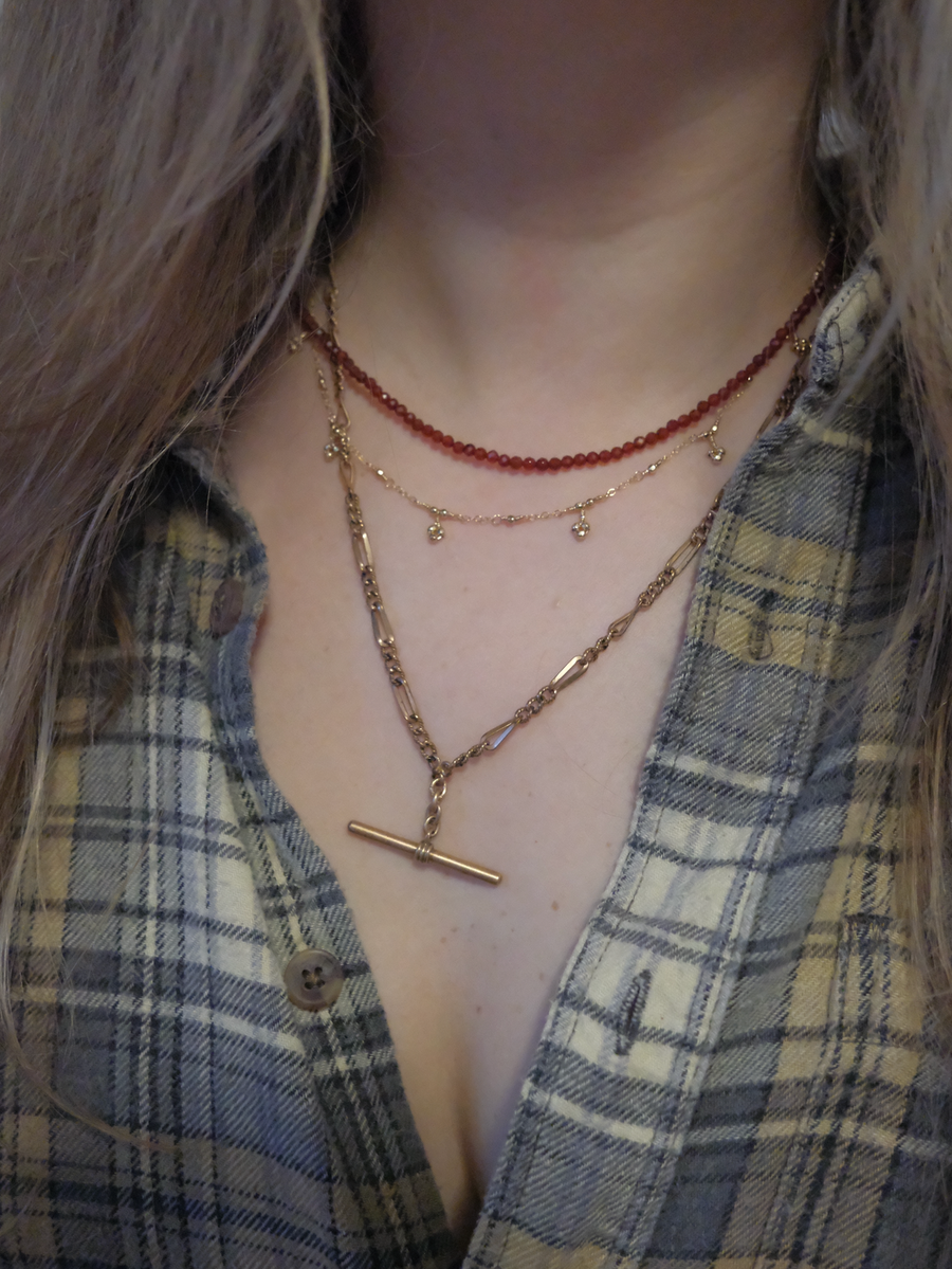 Dolores Gold-Filled T-Bar Necklace