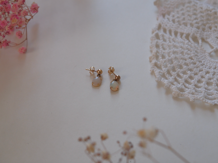 Opal Agatha Earrings (14K)