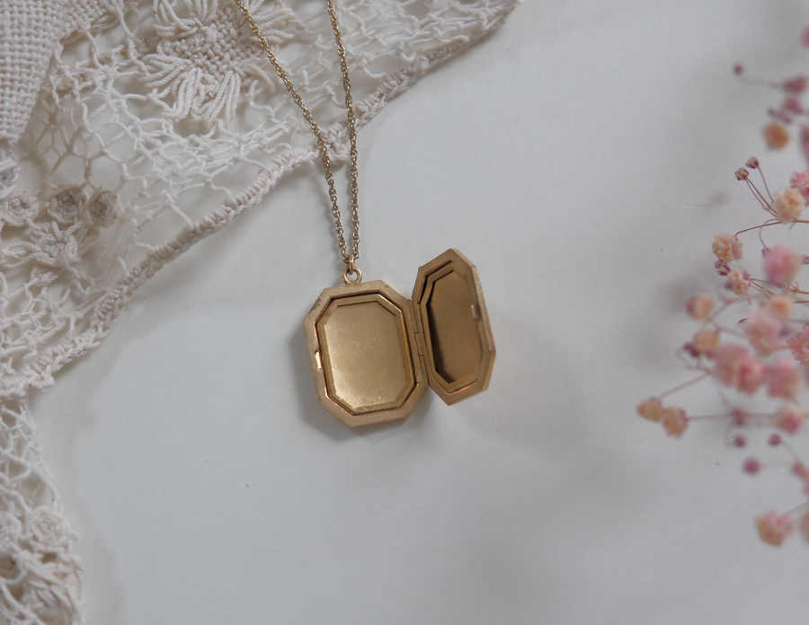 Clara Multi-Tone Floral Hexagon Locket