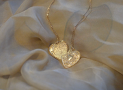 Vintage Gold-Fill Friendship Heart Necklace Set