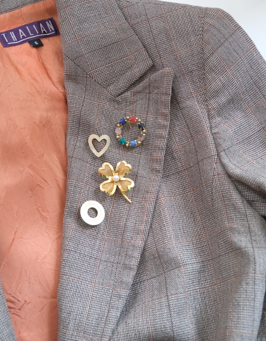 Vintage Lucky Charm Brooch Set - Stone Cooper