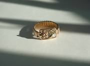 Antique Purple Flower Sweetheart Expansion Bracelet - Stone Cooper