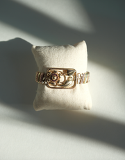 Antique Purple Flower Sweetheart Expansion Bracelet - Stone Cooper