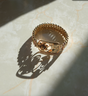 Antique Purple Flower Sweetheart Expansion Bracelet - Stone Cooper